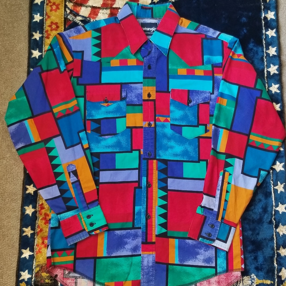 Vintage Wrangle Western Shirts Longsleeve